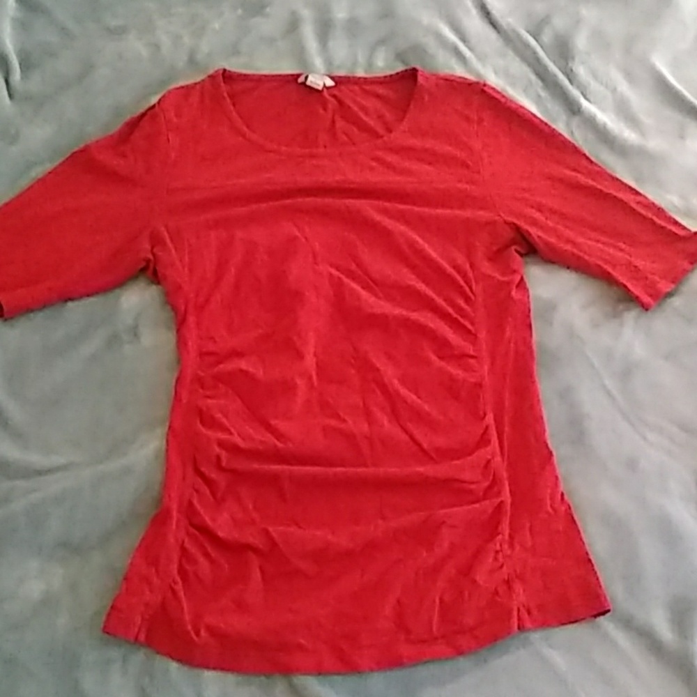 Nautica women's orange/red stretch shirt large
